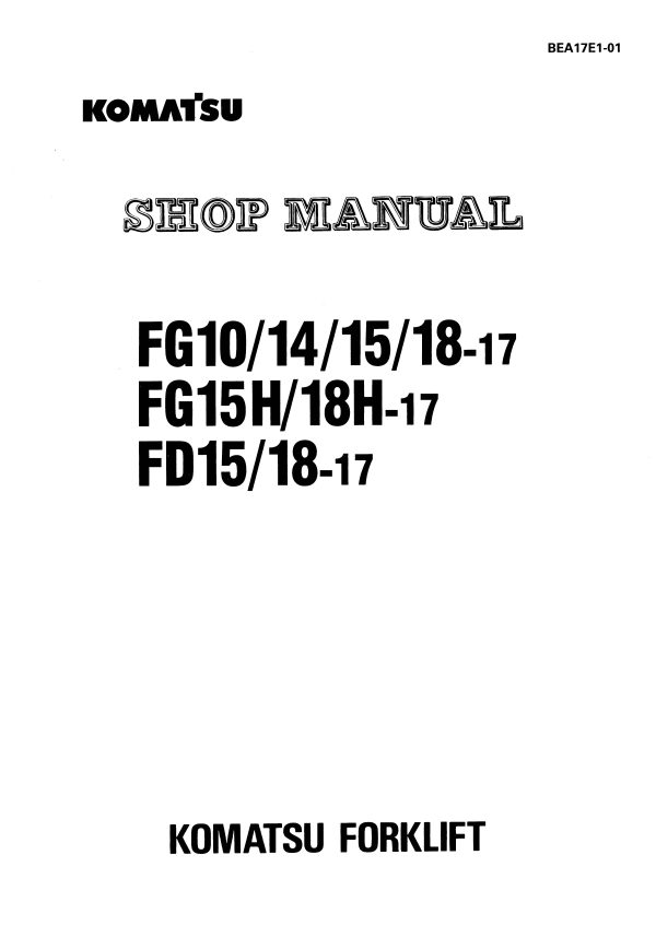 FD18 17 SHOP MANUAL scaled forklift manual