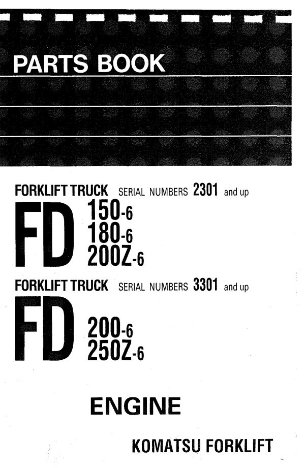 FD200 6 PARTS MANUAL forklift manual