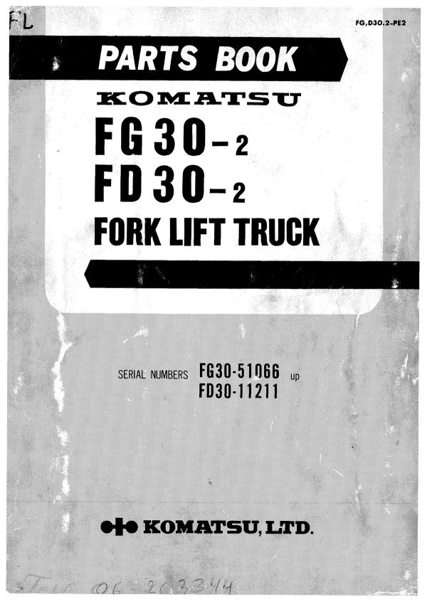 fg30 2 fd30 2 parts catalogue forklift manual