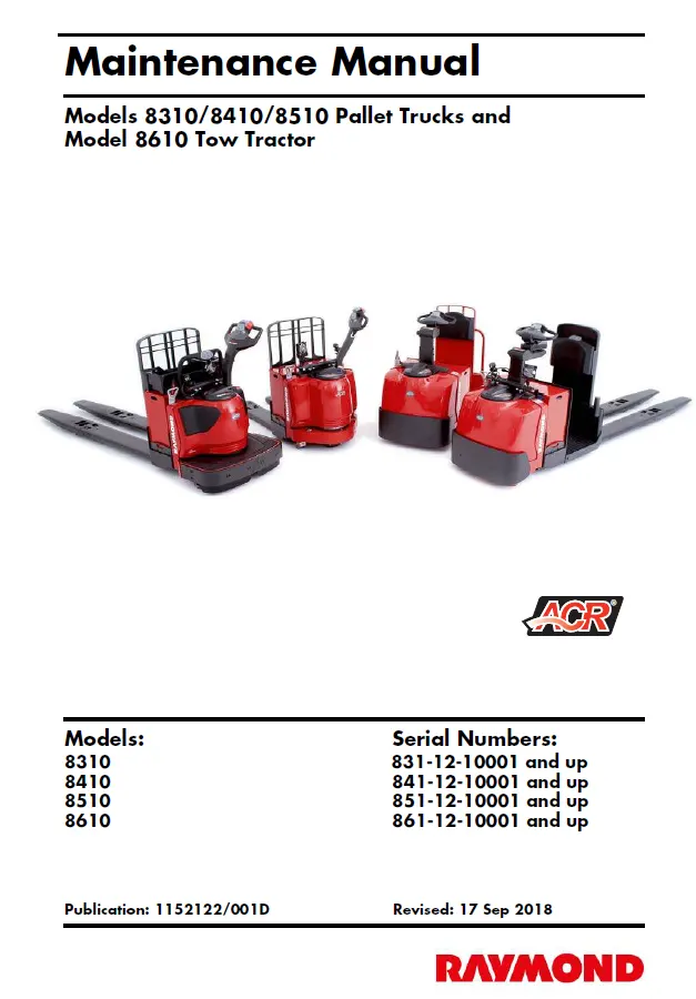 Raymond 8310 Pallet Truck Manual 2 Raymond 8310 Pallet Truck Manual - Image 2
