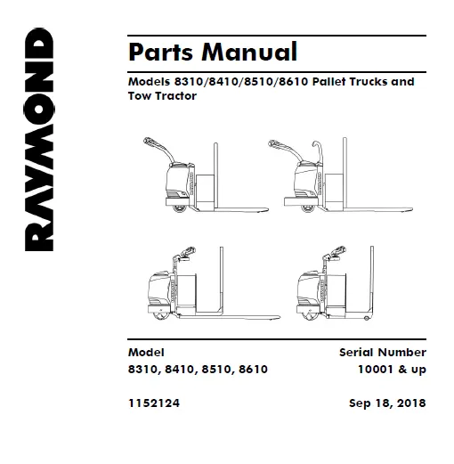 Raymond 8310 Pallet Truck Manual 3 Raymond 8310 Pallet Truck Manual - Image 3