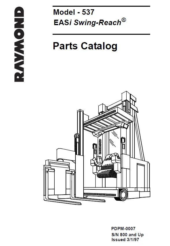 Raymond 537 Swing Reach Truck Manual 2 Raymond 537 Swing Reach Truck Manual - Image 2