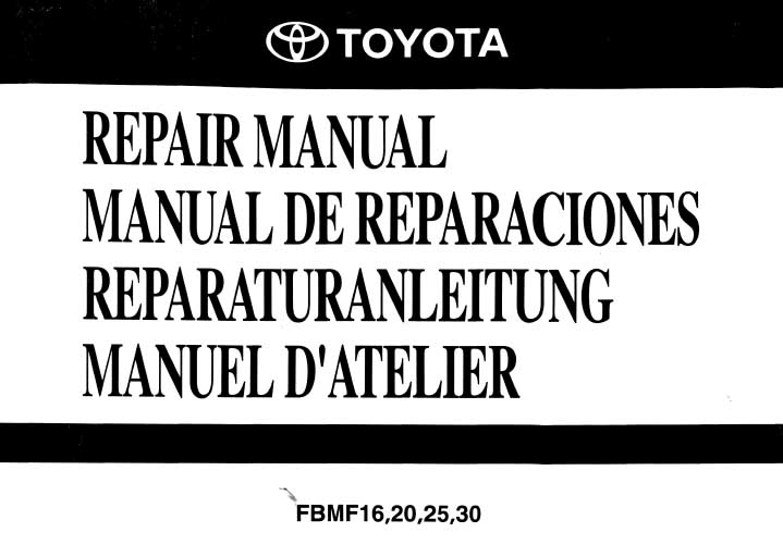 Toyota FBMF25 Manual 2 Toyota FBMF25 Manual - Image 2