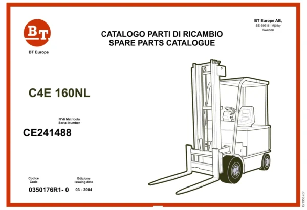 Bt C4E 160NL Manual | Forklift Service Manual | Parts PDF