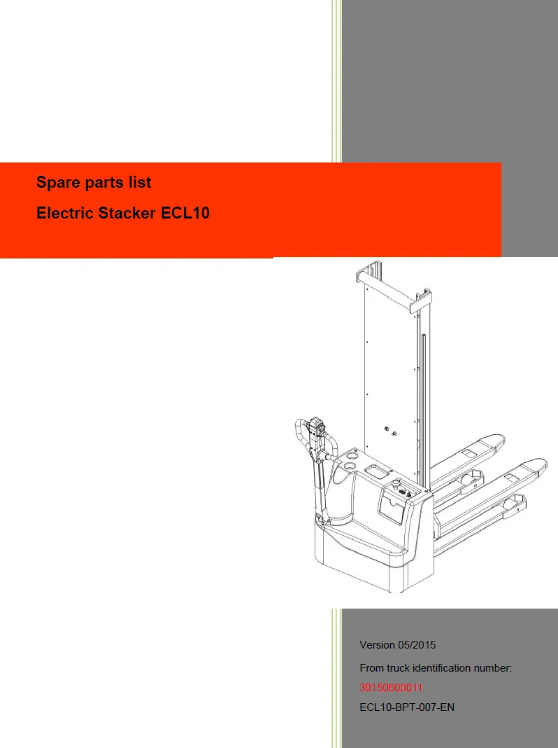 Noblelift ECL10 Stacker Manual 3 Noblelift ECL10 Stacker Manual - Image 3