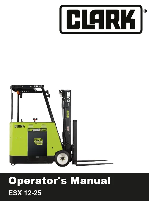 Clark ESX12 (ESX250) Manual 2 Clark ESX12 (ESX250) Manual - Image 2