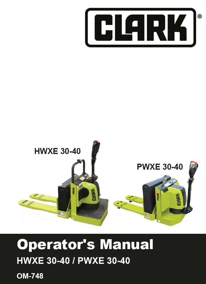 Clark HWXE30 Manual 2 Clark HWXE30 Manual - Image 2