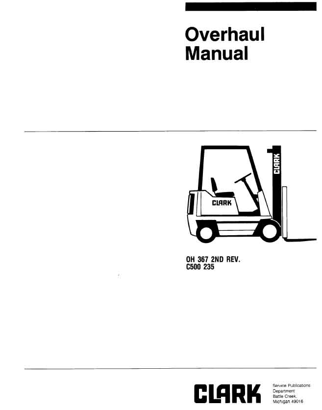Clark C500 S30 (235) Manual 3 Clark C500 S30 (235) Manual - Image 3