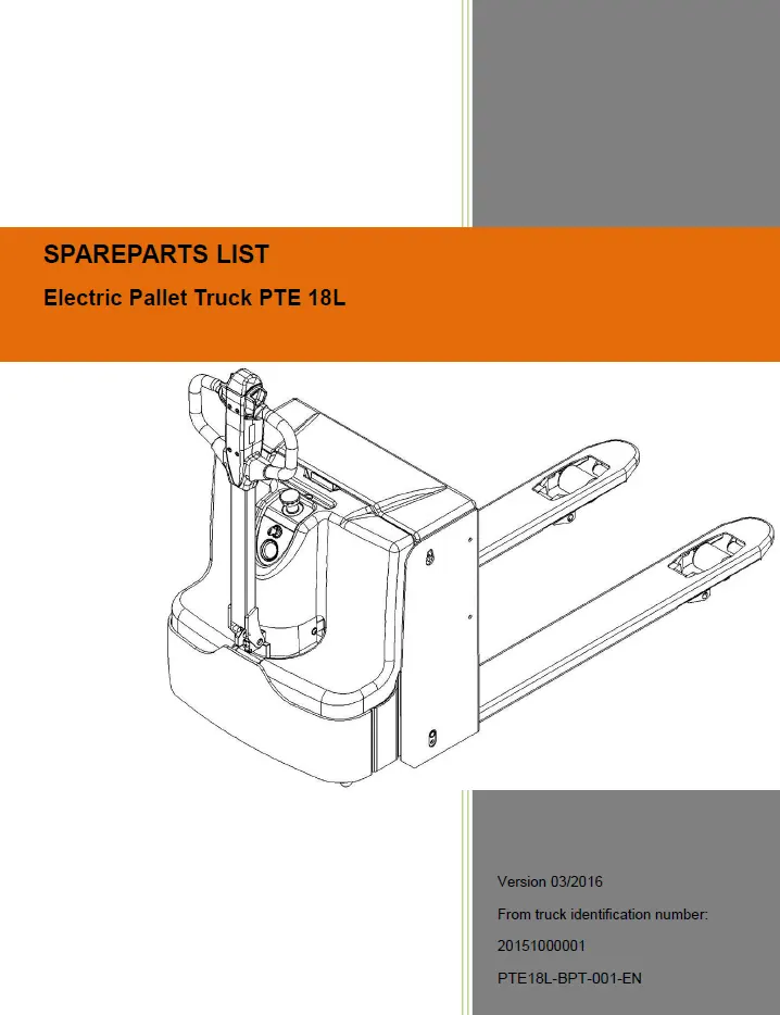 Noblelift PTE18L Pallet Truck Manual 3 Noblelift PTE18L Pallet Truck Manual - Image 3