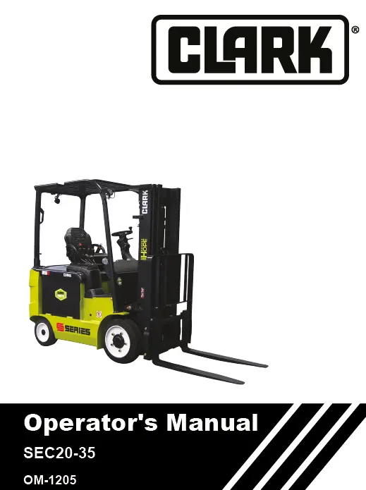Clark SEC20 (SEC360) Manual 2 Clark SEC20 (SEC360) Manual - Image 2