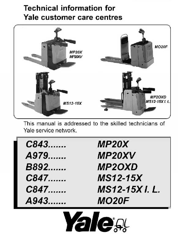 Yale MP20X (C843) Manual 2 Yale MP20X (C843) Manual - Image 2