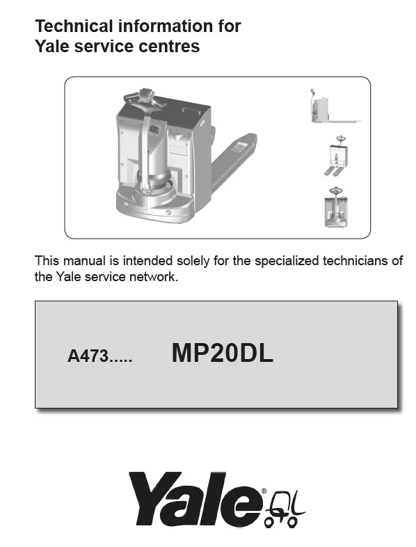 Yale MP20DL (A473) Manual 2 Yale MP20DL (A473) Manual - Image 2