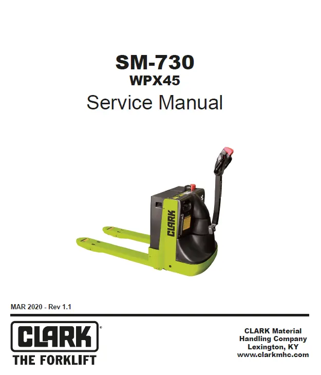 Clark WPX45 Pallet Truck Manual 3 wpx45-clark-service-manual