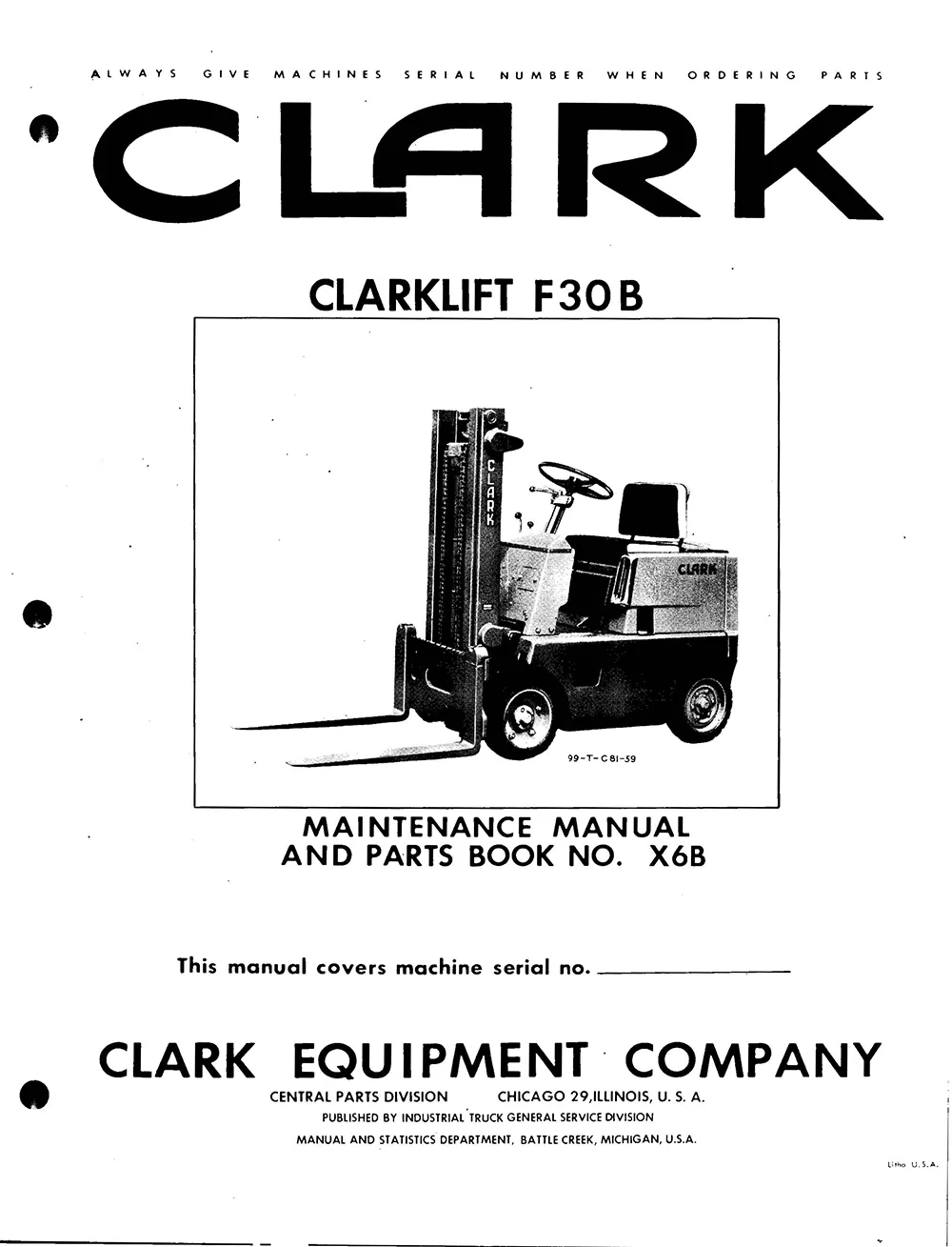 Clarklift F30B Manual 2 Clarklift F30B Manual - Image 2
