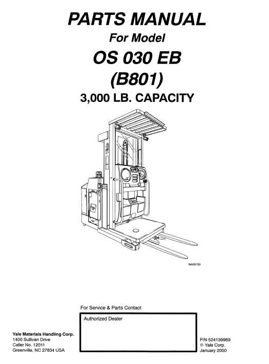 Yale OS030EB (B801) Manual 2 OS 030 EB (B801)_PARTS-BOOK