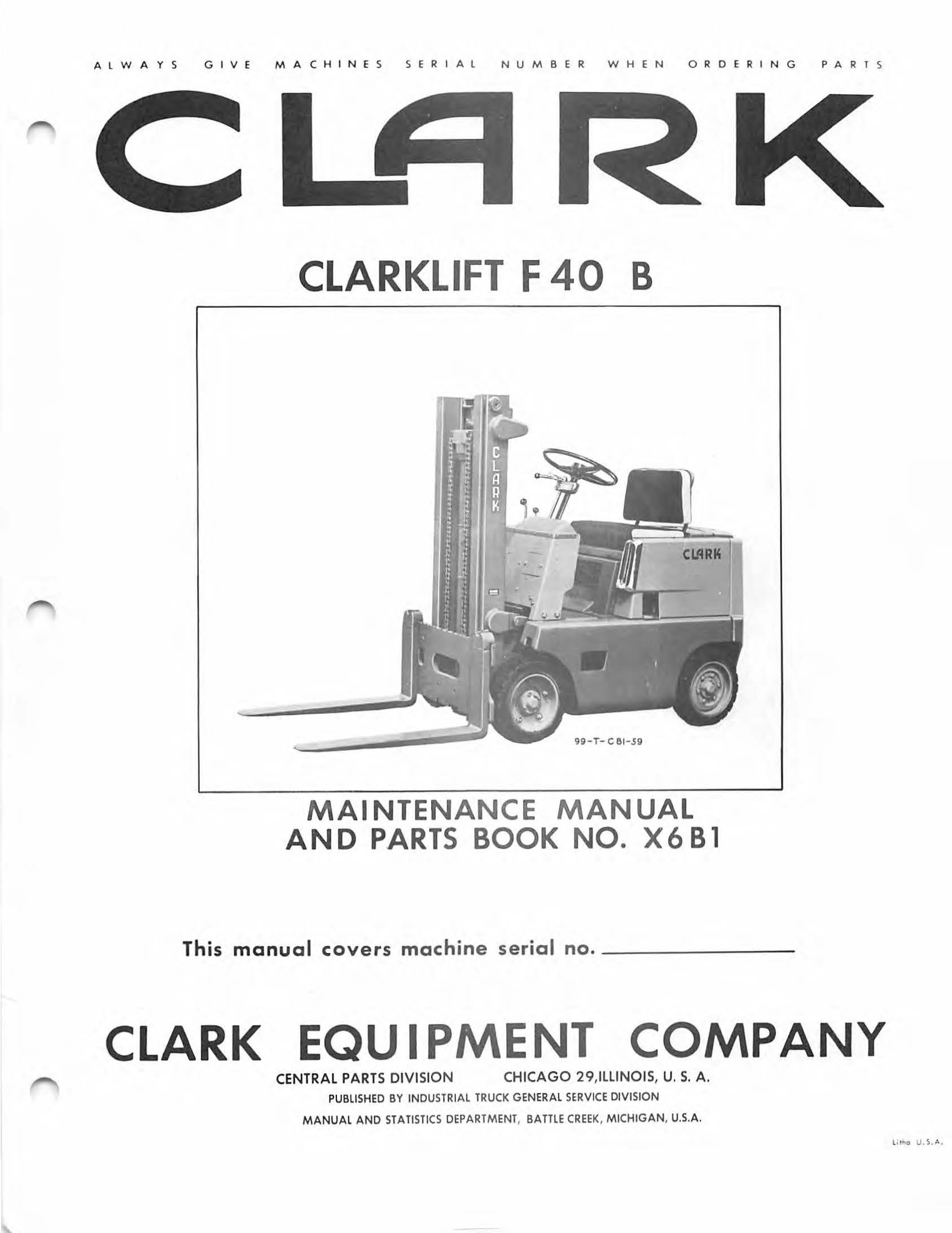 Clarklift F40B Manual 2 Clarklift F40B Manual - Image 2