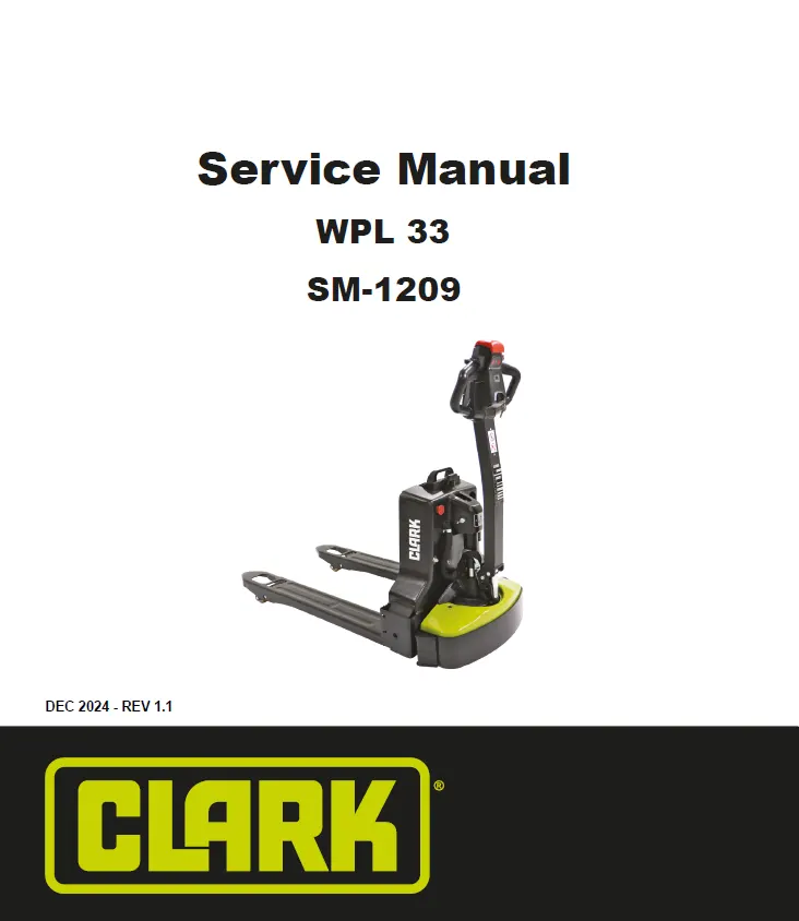 Clark WPL33 Pallet Truck Manual 2 Clark WPL33 Pallet Truck Manual - Image 2