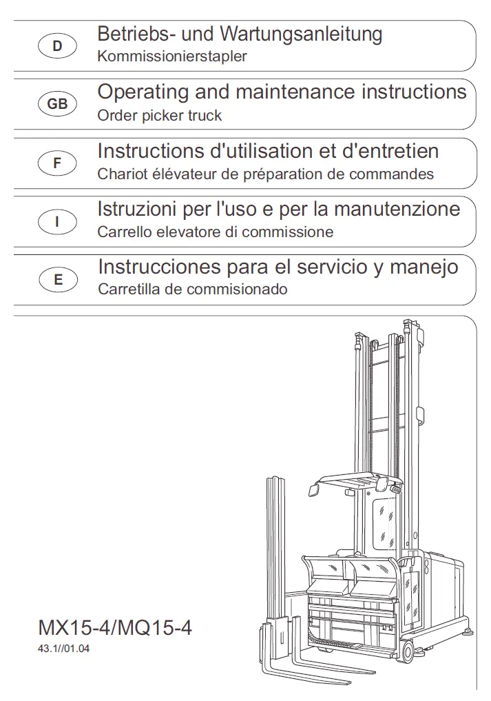 Still MX15-4 Manual 3 Still MX15-4 Manual - Image 3
