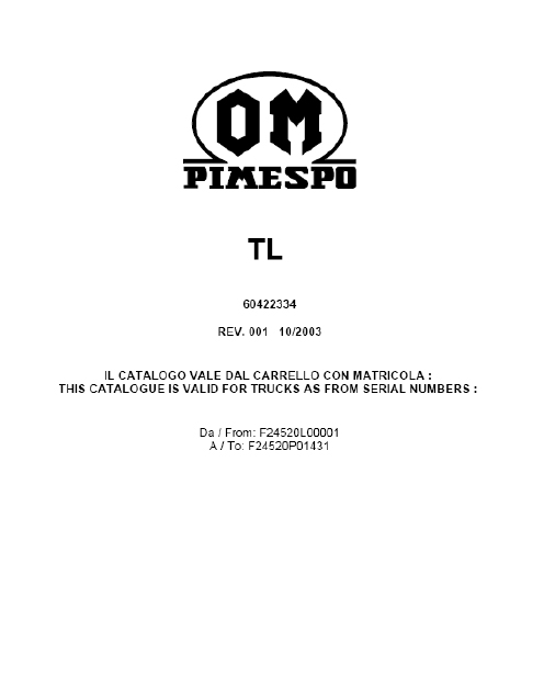 Om TL (4520) Pallet Truck Manual 3 Om TL (4520) Pallet Truck Manual - Image 3