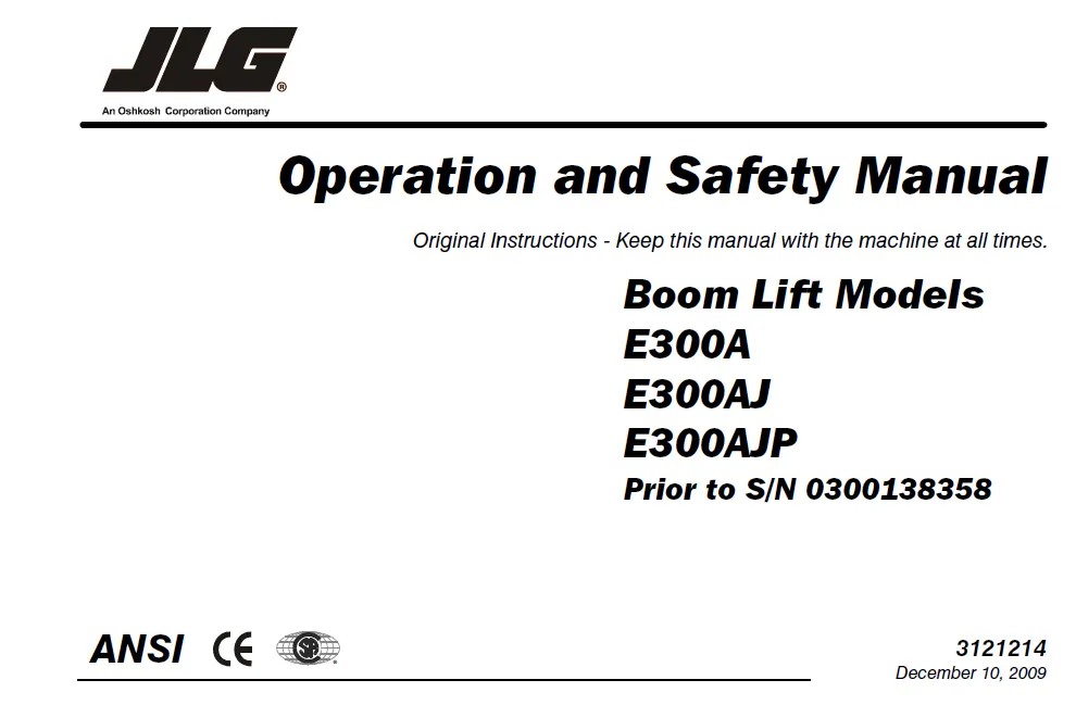 JLG EC300AJP Manual 4 JLG EC300AJP Manual - Image 4