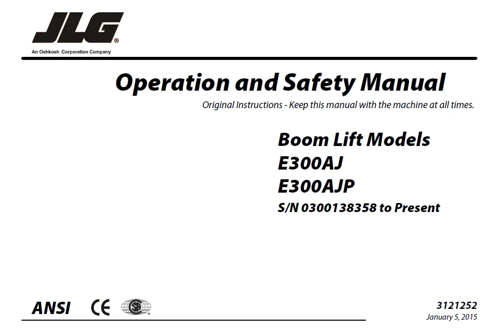 JLG EC300AJP Manual 5 JLG EC300AJP Manual - Image 5