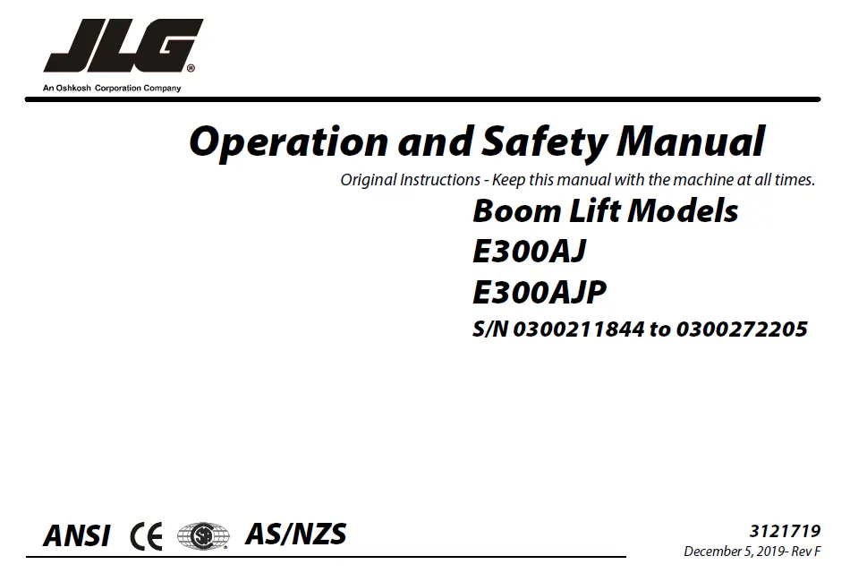 JLG EC300AJP Manual 6 JLG EC300AJP Manual - Image 6