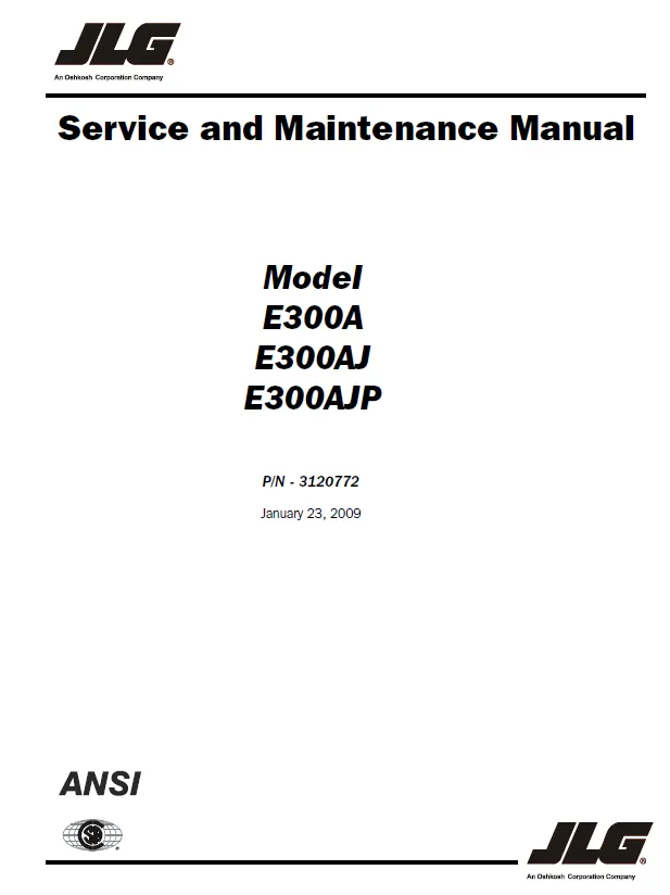 JLG EC300AJP Manual 2 JLG EC300AJP Manual - Image 2