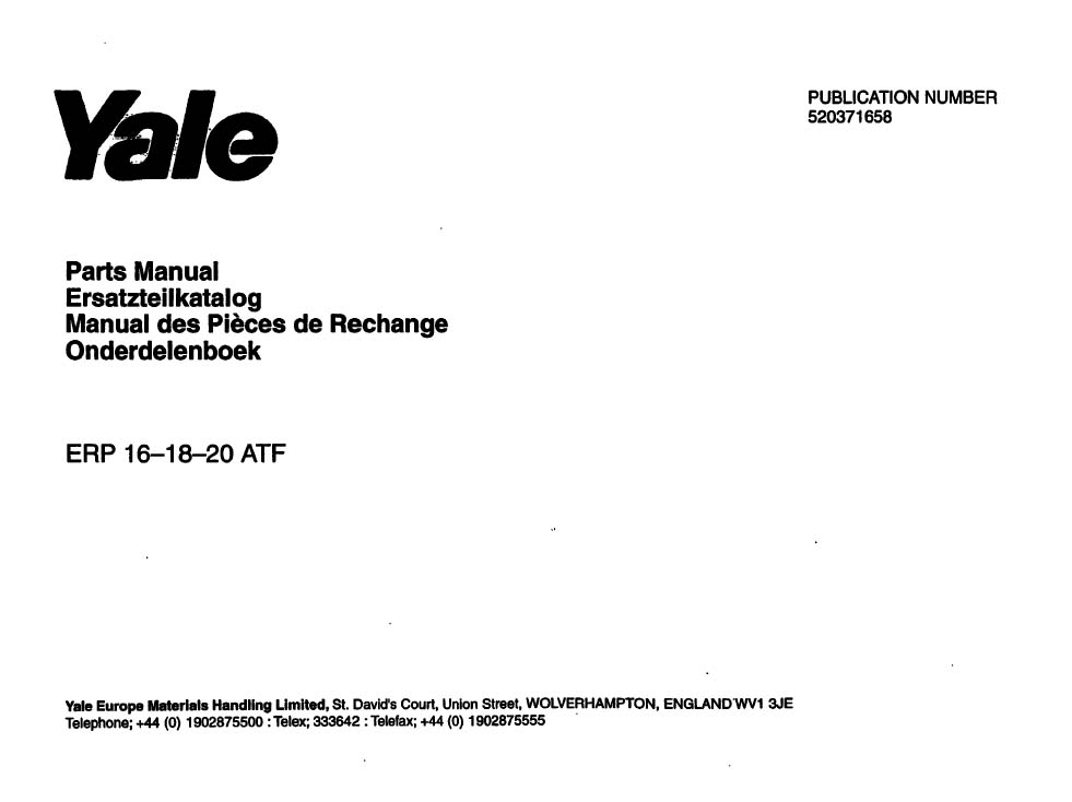 Yale ERP16ATF (C807) Manual 2 Yale ERP16ATF (C807) Manual - Image 2