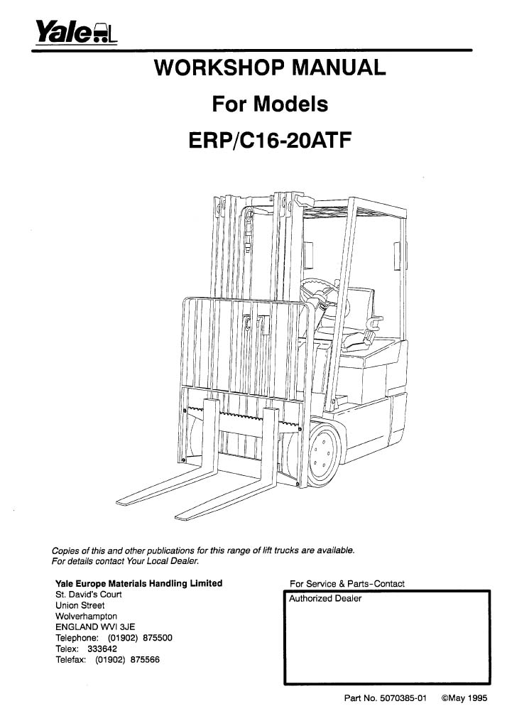 Yale ERP16ATF (C807) Manual 3 Yale ERP16ATF (C807) Manual - Image 3