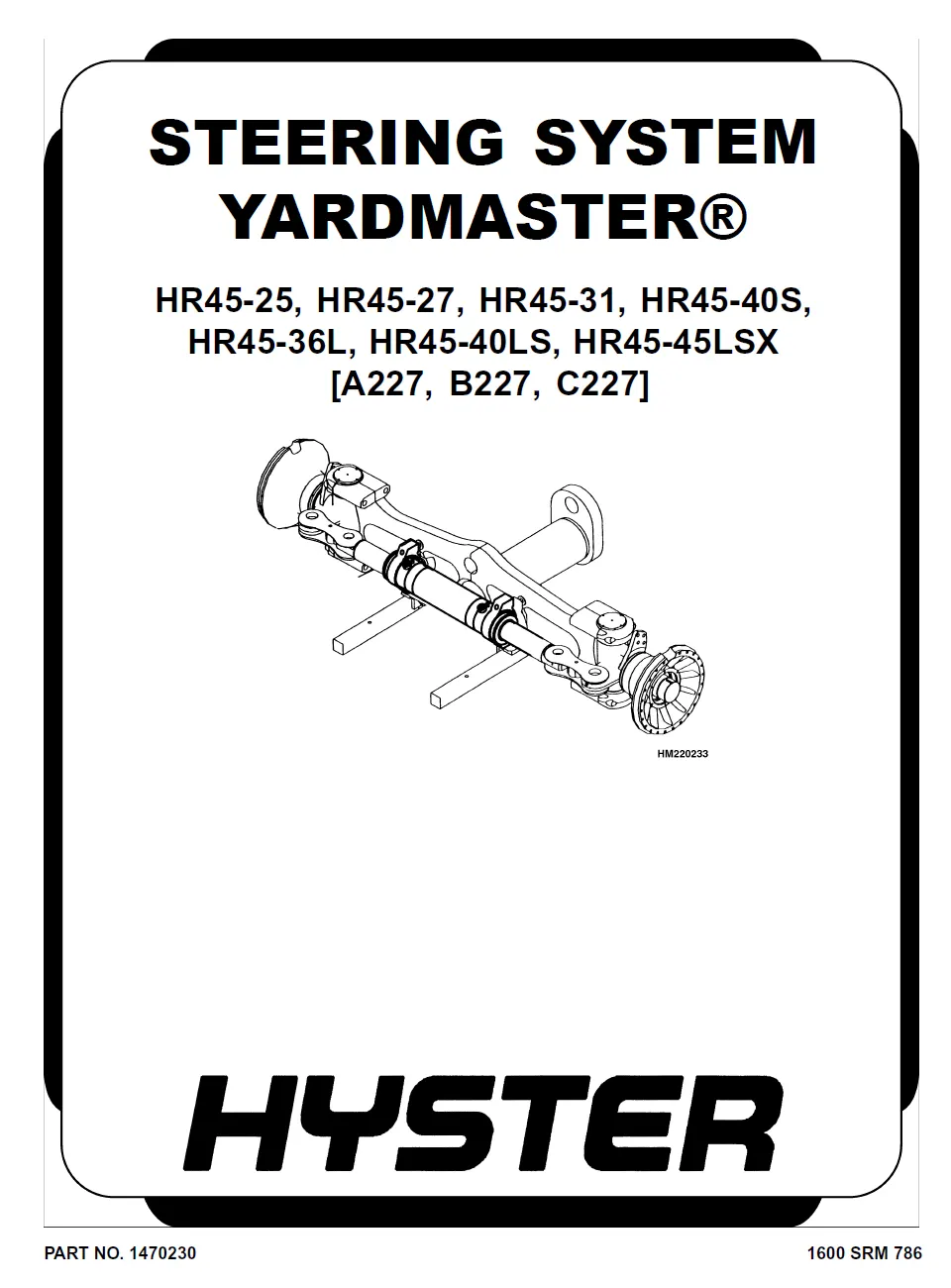 Hyster HR45-27 (C227) Manual 3 Hyster HR45-27 (C227) Manual - Image 3
