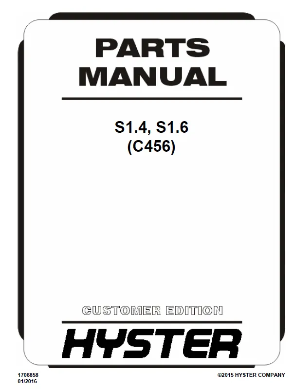 Hyster S1.4 (C456) Manual 3 Hyster S1.4 (C456) Manual - Image 3