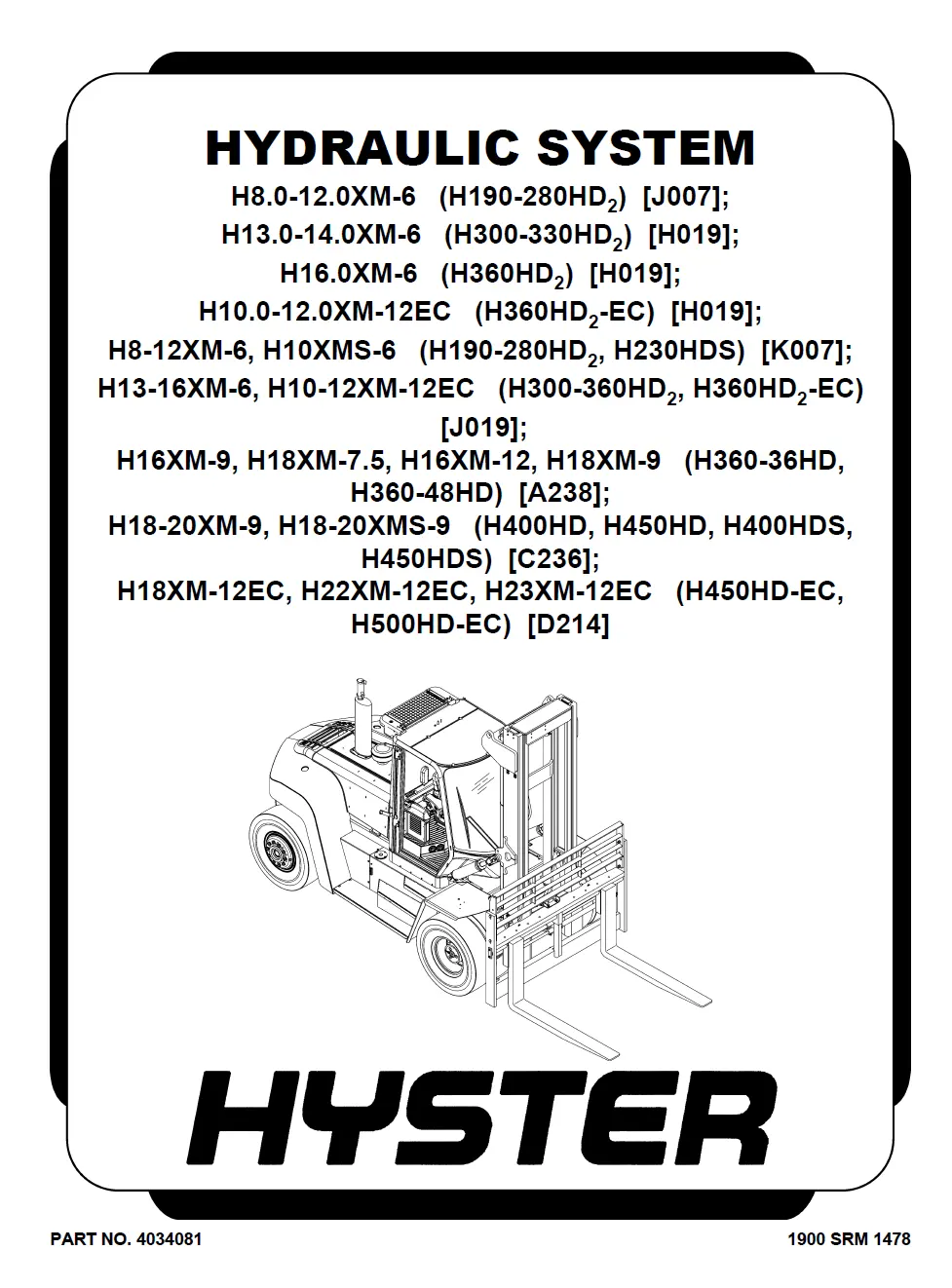 Hyster H16.0XM-6 (J019) Manual 2 Hyster H16.0XM-6 (J019) Manual - Image 2