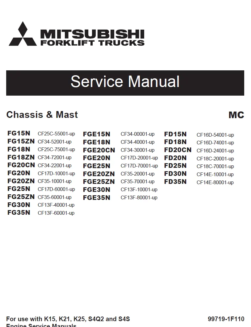 Mitsubishi FD30N Manual 4 Mitsubishi FD30N Manual - Image 4