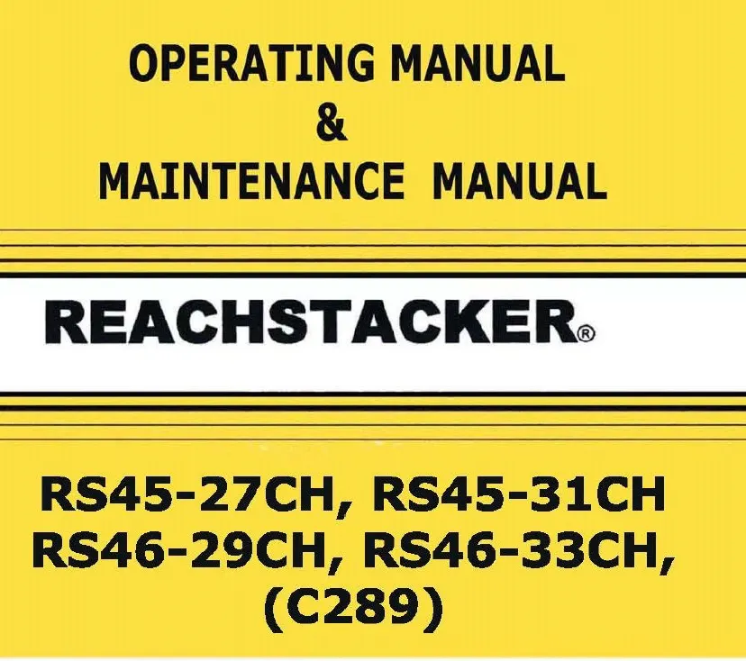 Hyster RS45-27CH (C289) Manual 2 Hyster RS45-27CH (C289) Manual - Image 2