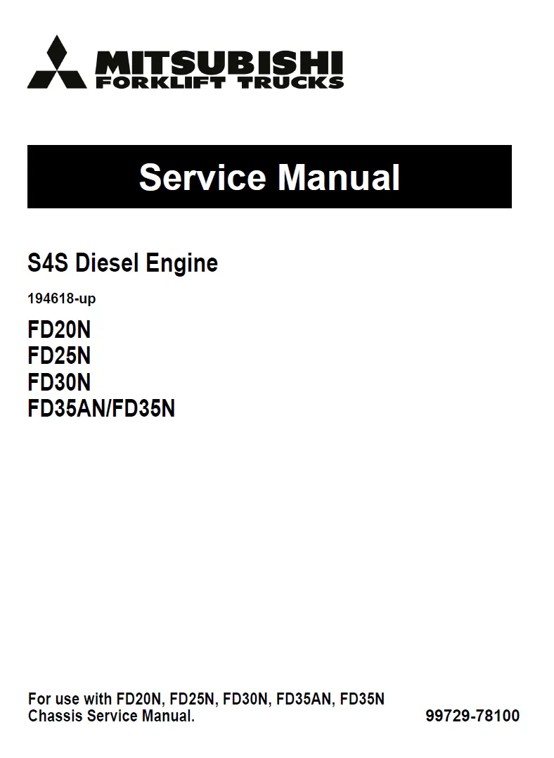 Mitsubishi FD30N Manual 2 Mitsubishi FD30N Manual - Image 2
