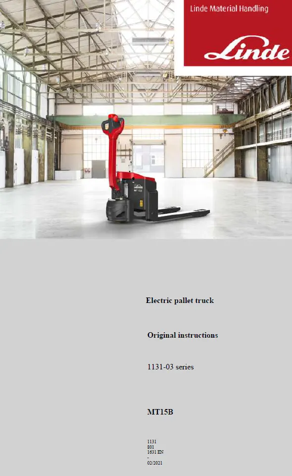 Linde MT12 (1131) Manual 5 Linde MT12 (1131) Manual - Image 5